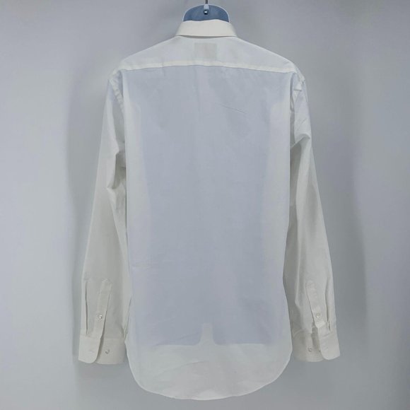 Nordstrom Men's Shop White Tech Smart Trim Fit Button Up Shirt Size 16 - Picture 2 of 10